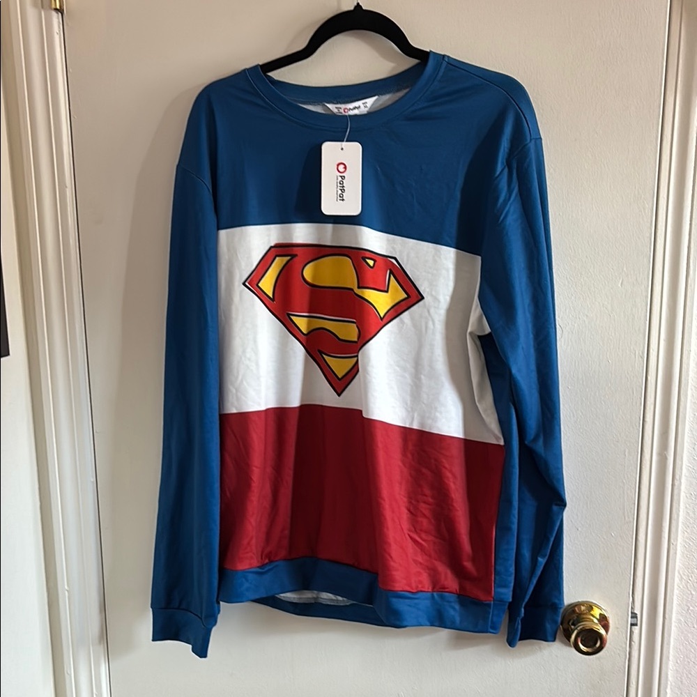 PatPat Superman Crew Neck Shirt